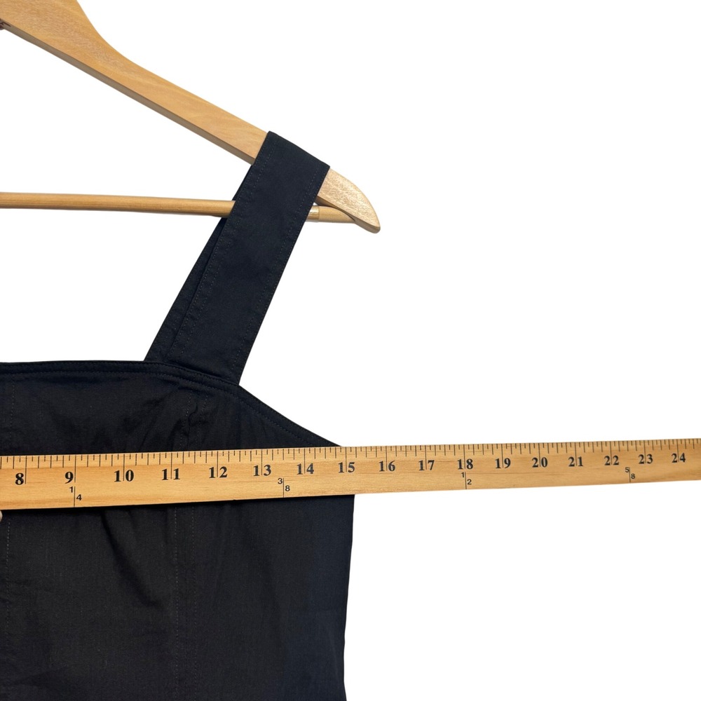 Vince Tank Top 6 Black Excellent Wide Strap Cropped Linen Shell V571212139 - Picture 5 of 10